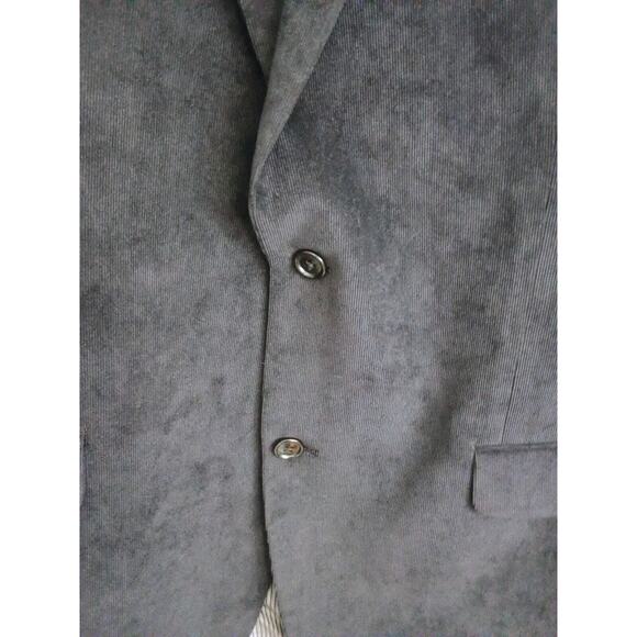 Calvin Klein Blazer Mens 44L Black Corduroy Sport Coat Jacket Two Button Casual - Picture 7 of 12